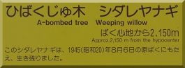 Minami Elementary School: Weeping Willow plaque